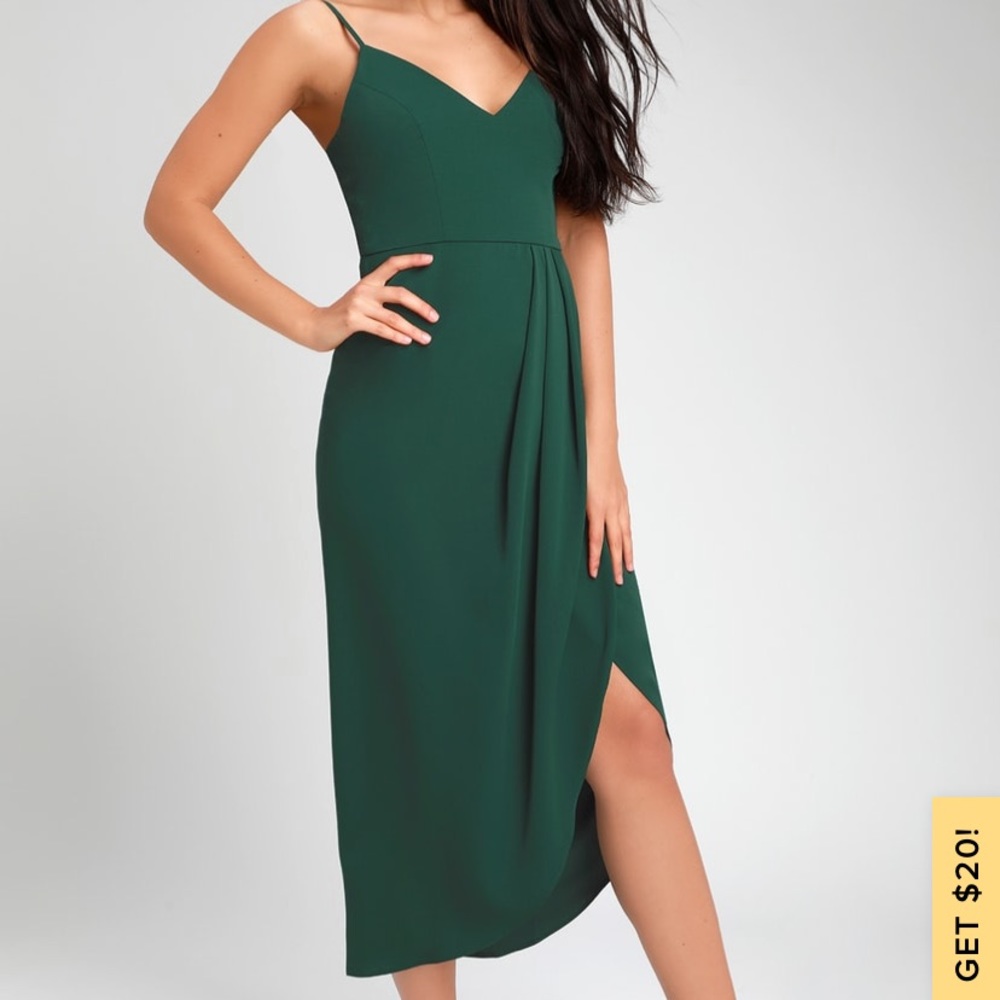 Dark Green Midi Dress